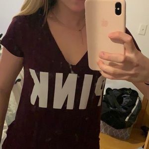Pink V Neck